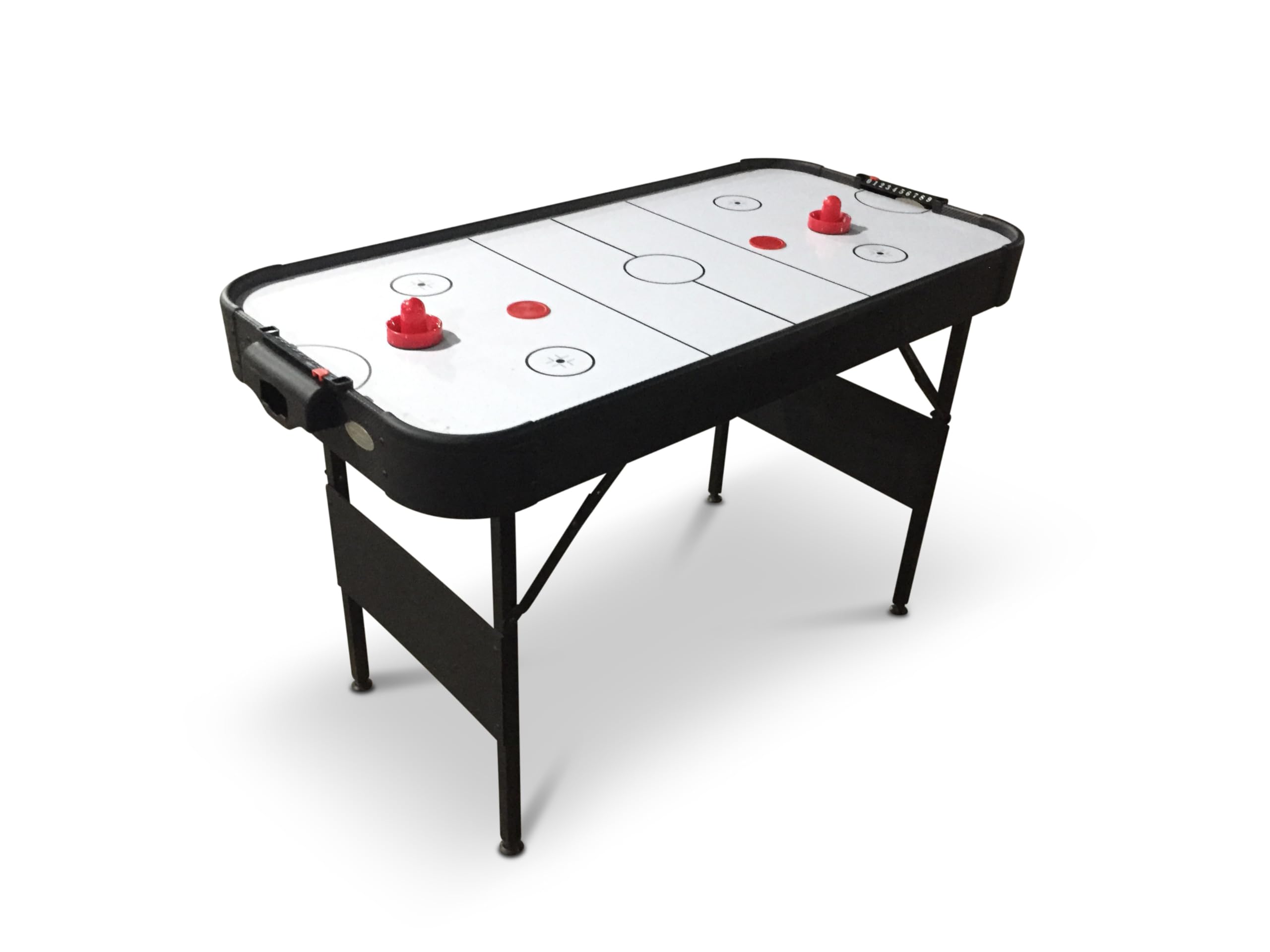 Gamesson Shark Folding Air Hockey Table - L 4 Ft | Manual Scorer | High-Gloss Surface | Folds for Easy Storage | Complete with Pucks & Pushers