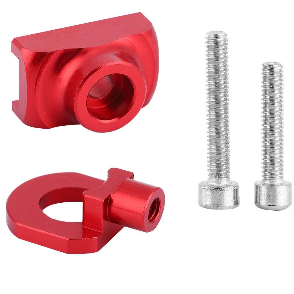 VGEBY1 Bicycle Chain Tugs Adjuster, Single Speed Chain Tensioner Bike Chain Guide Adjuster Fastener for Folding Bike Single Speed Bike Fixie (Red)