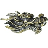 Solid Brass Retro Dragon Head Parachute Cord EDC Pendant Bead DIY Accessories for Paracord Bracelets, Knife Lanyard, Flashlights, Zipper Pull, Knife Pendant GY#03