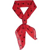 Jmkcoz Chiffon Scarf Square Ribbon Head Neck Scarf Satin Neckerchief Handkerchief Halloween Women Men 1950s Costume Scarves