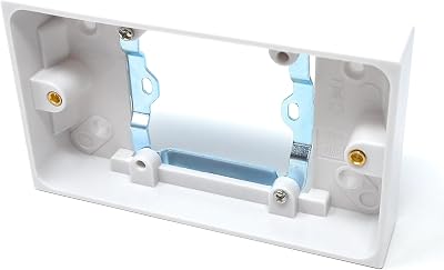 DRUT Single Gang to Double Gang Wall Socket Converter Faceplate - Extra Outlets