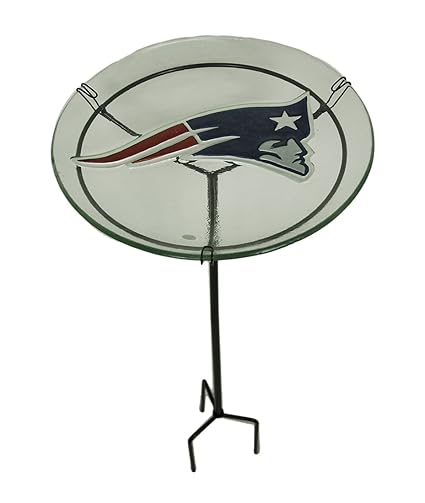 NFl Staked Bird Bath NFL Team: New England Patriots