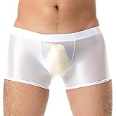 GENEMEN Mesh Boxer Briefs for Men See Through Underwear Split Side Shorts Sexy Boxers Underpants