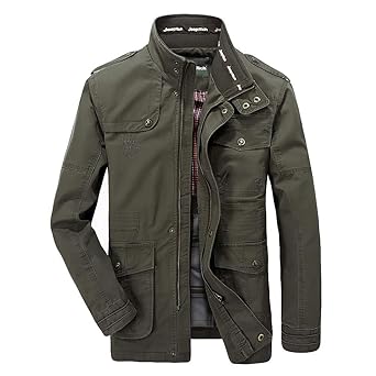 Riou Herren Windbreaker Winter Jacke Mantel Mittlere Länge Trenchcoat Übergangsjacke Winterjacke für Männer