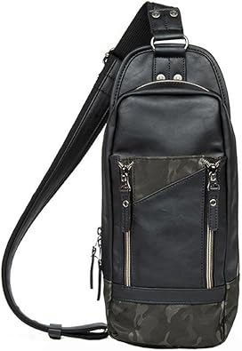 Amazon Fabuxry ボディバッグ メンズ レザー 革 防水 迷彩 ショルダーバッグ メンズ 軽量 斜めがけ バッグ ファッション バイク Fabuxry ファバクスリー ボディバッグ ワンショルダー