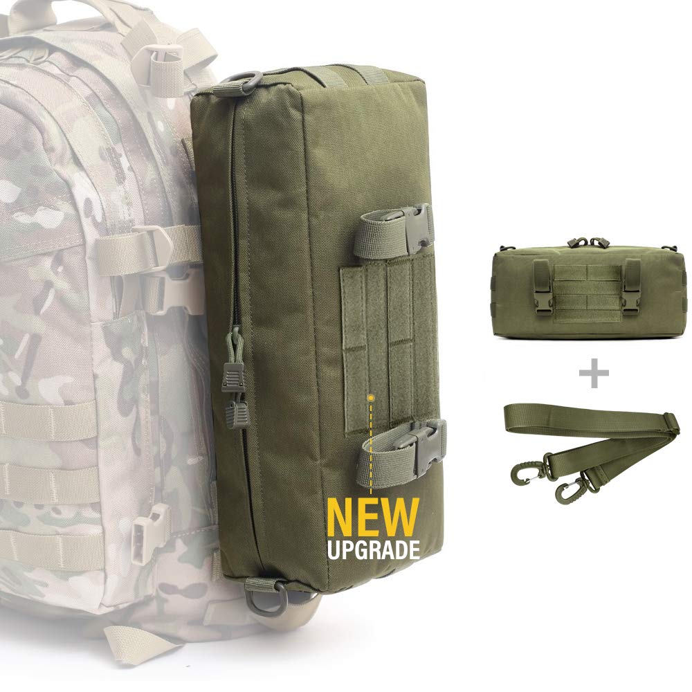 WYNEX Tactical Increment Molle Pouch, Vertical EDC Utility Pouches Sling Bag Military Multi-Purpose Large Capacity with Shoulder Strap Waterproof Attachment Modular Design