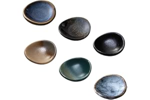 Angoily 6 PCS Ceramic Chopsticks Holders, Japanese Style Chopstick Spoon Fork Rests Stand Tabletop Decor Easy to Use