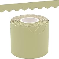 Teacher Created Resources Olive Green Scalloped Rolled Border Trim