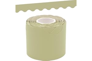 Teacher Created Resources Olive Green Scalloped Rolled Border Trim