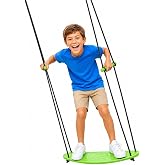 Swurfer Kick Stand Up Surfing Tree Swing Outdoor Swings for Kids Up to 200 Lbs - Hang from Up to 10 Feet High - Includes 24" SwingBoard, UV Resistant Rope, &amp; Handles
