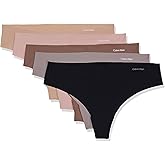 Calvin Klein Women's Invisibles Seamless Thong Panties (5 Pack)