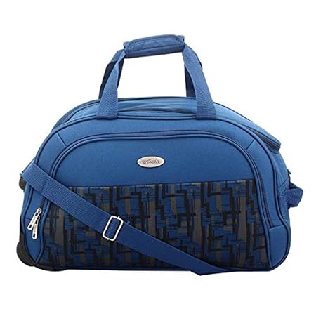 Sky Nova Womens Polyester 55 cm Blue Duffle Trolley Bag