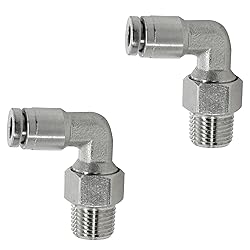 Jienk 2Packs Pneumatic 304 Stainless Steel Male