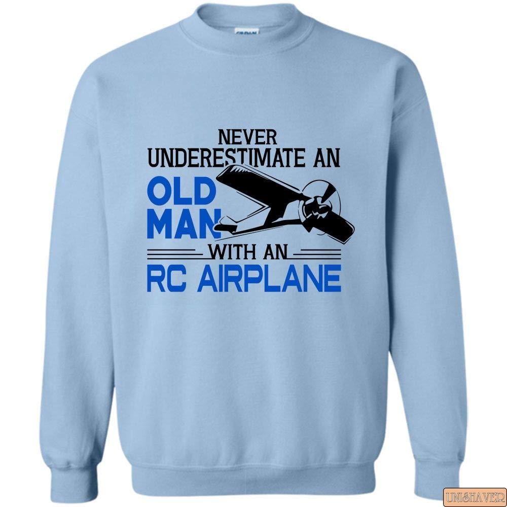 Gift For Grandfather, Never Underestimate An Old Man With An Rc Airplane T Shirt