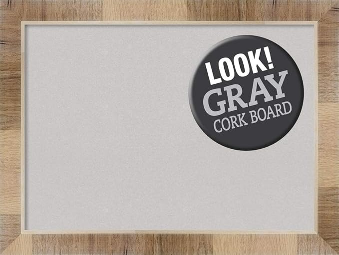 Framed Grey Cork Board Bulletin Board Grey Cork Boards