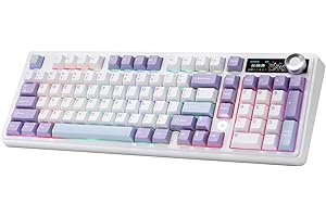 MIKIBY AJAZZ AK980 Mechanical Gaming Keyboard with Smart Display & Knob,98% Wireless Keyboard Tri-Mode BT/2.4G/USB-C, Hot Swa