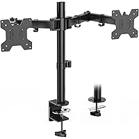 WALI Dual Monitor Mount, Monitor Arm Fits 2 Screens up to 27 inch, Dual Monitor Stand for Desk 22 lbs Weight Capacity per Arm
