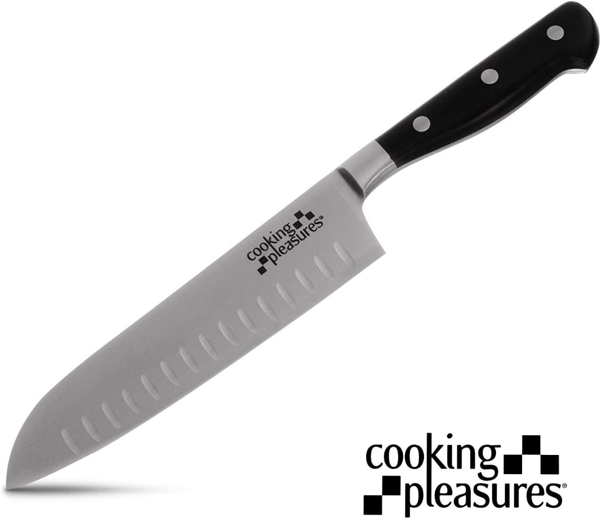 Chef Knife by Cooking Pleasures stainless steel professinal Santoku, 8 inch