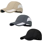 HH HOFNEN Quick Dry Baseball Cap Unstructured Water Resistant Golf Hat | Mesh Ball Caps Lightweight UV Protection Adjustable Outdoor Sun Hat for Running Tennis Travel