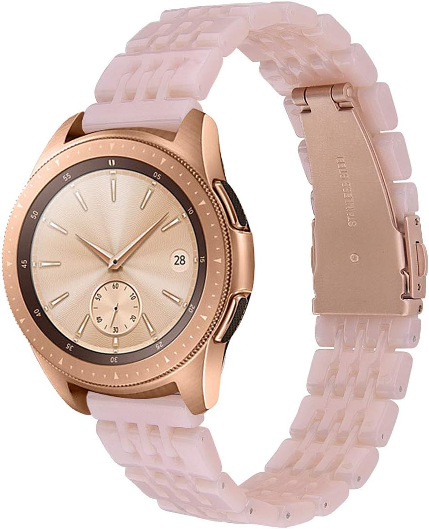 Cagos Compatible With Samsung Galaxy Watch 42mm Galaxy Watch Active 2 40mm 44mm Band Stylish Lightweight Resin Replacement Straps Wristband Bracelet For Ticwatch E Smartwatch Pink Amazon Ca Cell Phones Accessories