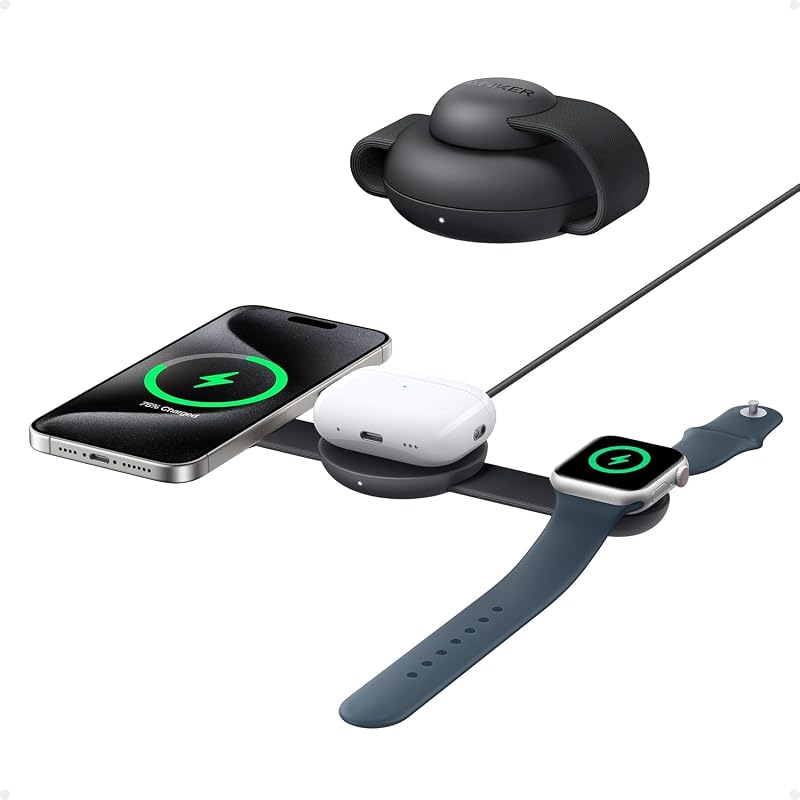 Chargeur à Induction Qi2 15 W (Chargeur USB C Inclus)