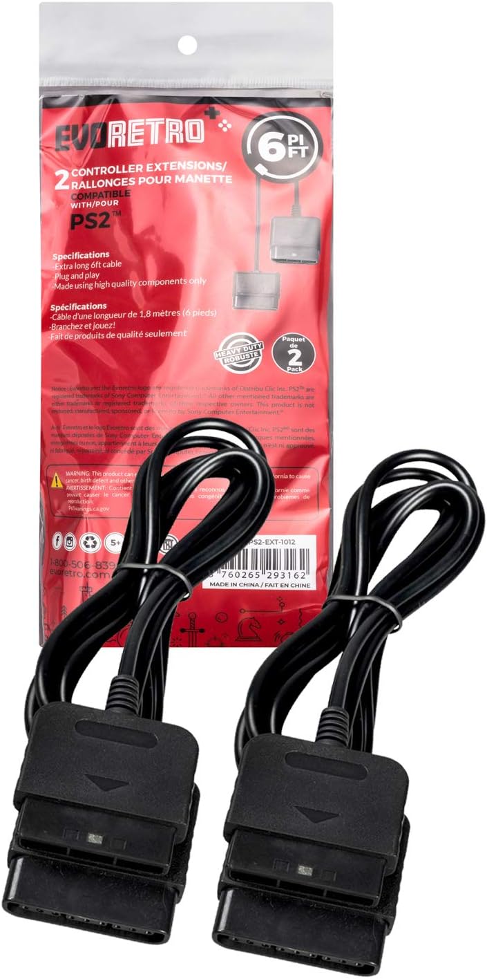 Controller Extension Cable Compatible For Wired PlayStation 2 PS2 [2