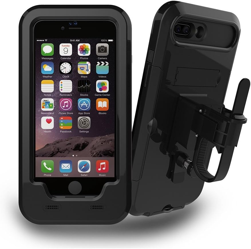 iPhone 7Plus, 8Plus Bike Mount, JEMACHE Bicycle/Motorcycle Handlebar Mount Waterproof Case for iPhone 7/8 Plus (5.5")