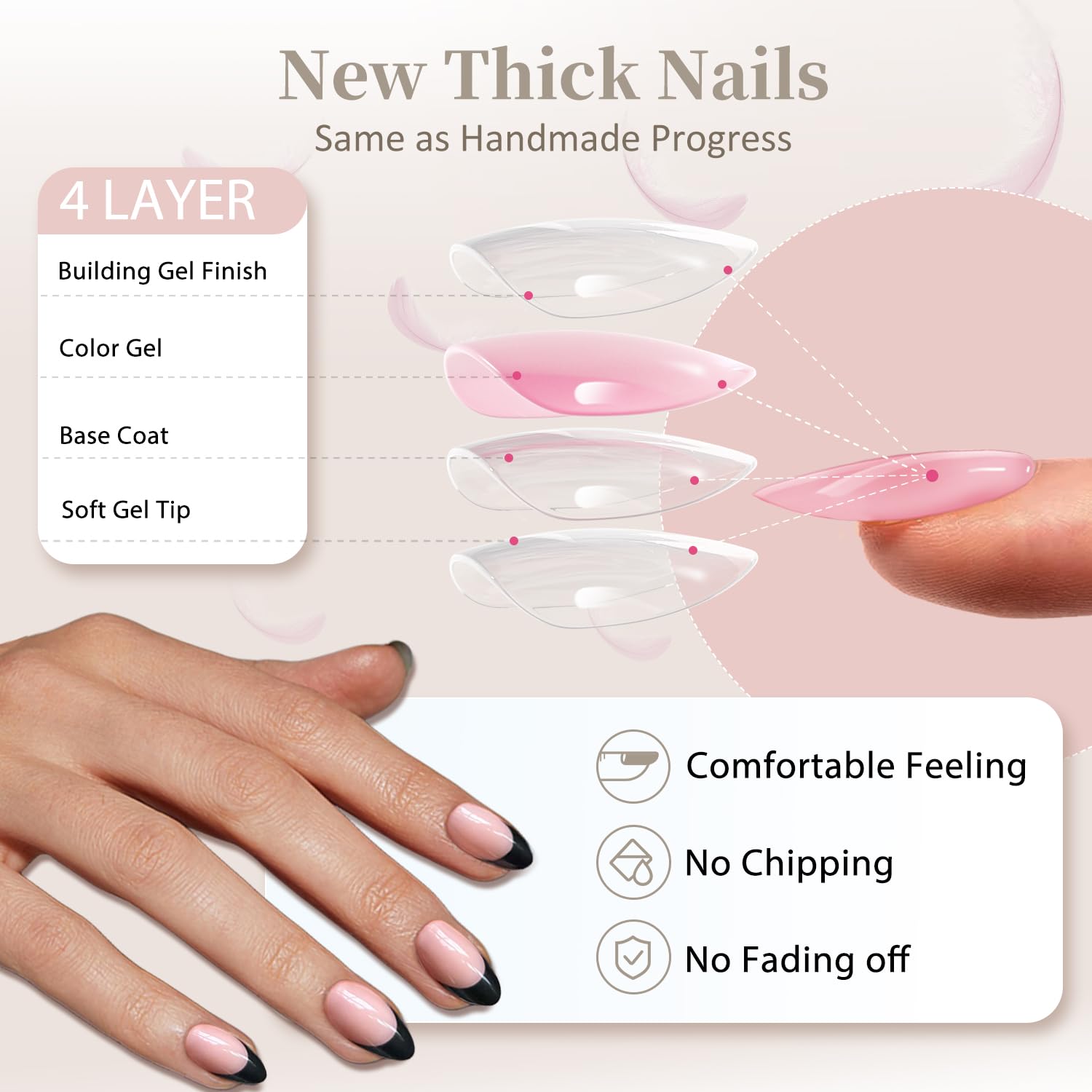 30Pcs Purple French Tip Press on Nails Short Almond Nails Press ons, Short Fake Nails Almond Shaped Acrylic French Glue on Nails False Nail for Women, Natural Stiletto Nail 15 Sizes - Image 7