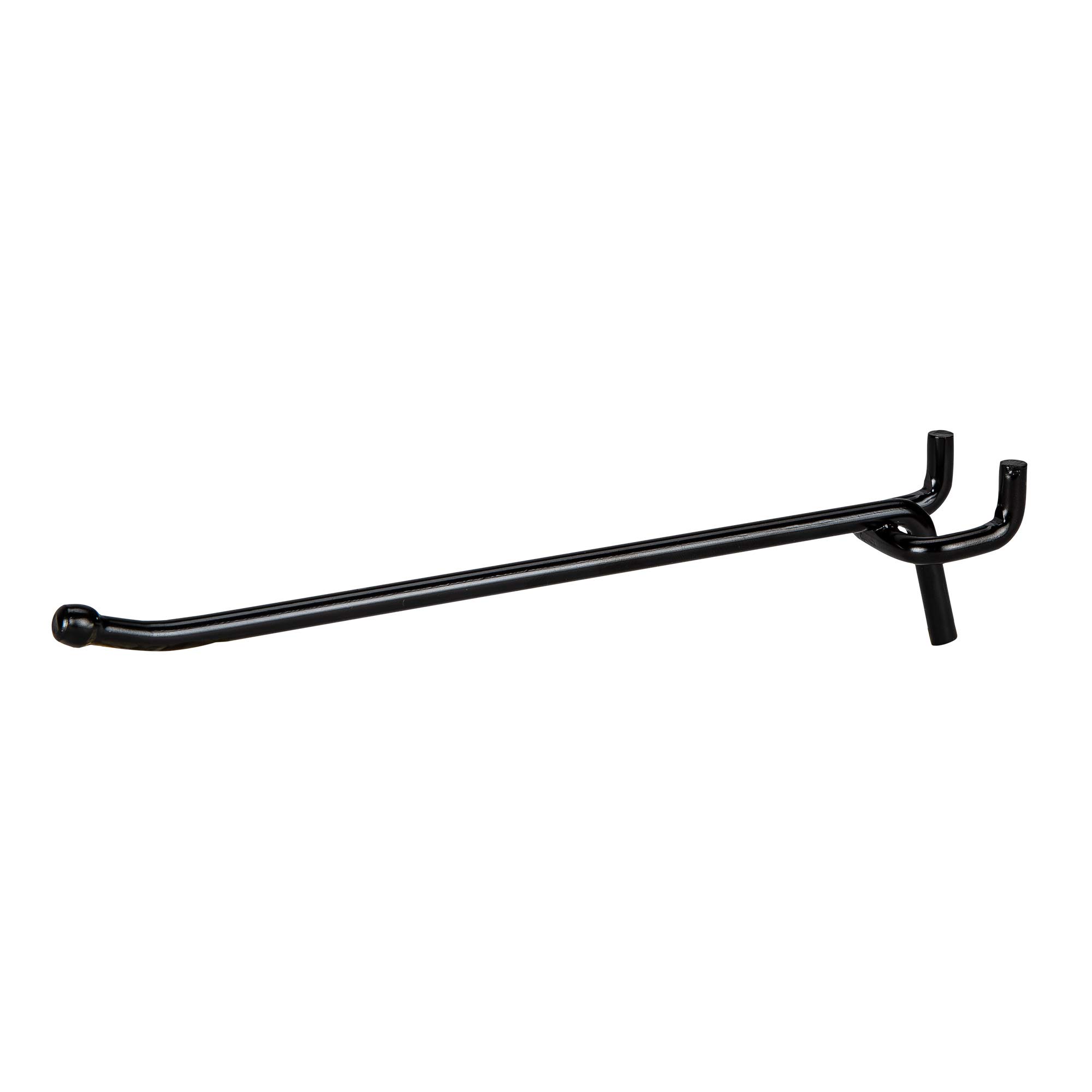 Presa Heavy Duty Black Steel Peg Board Shelving Hooks, 6-Inch, 50-Pack