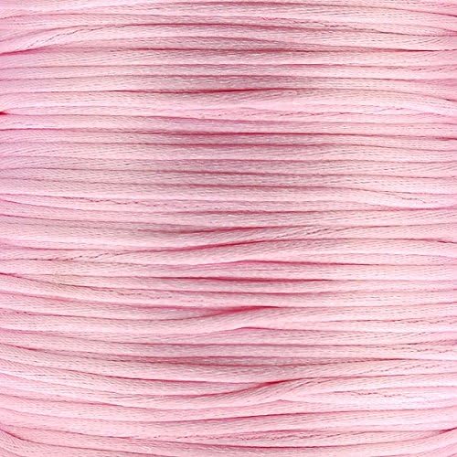 1mm Rattail Satin Cord - Baby Pink - 5m