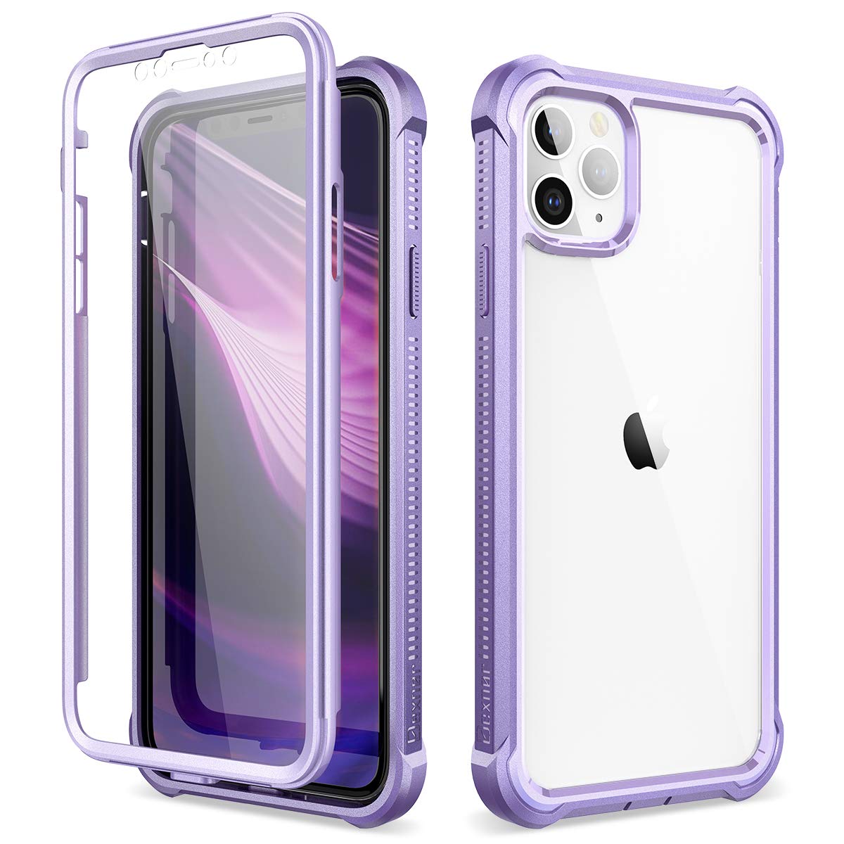 Dexnor Case Compatible with Iphone 11 Pro Max 6.5 Inch, 360 Degree Full Body Shockproof Protective Cover (2020 Release) with Built-in Screen Protector - Light Purple