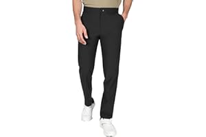 Soojun Men's 4-Way Stretch Performance Golf Pants, Quick-Dry Lightweight Tech Trousers, Versatile Business Casual Dress Pants