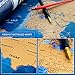 Mapamondo Scratch off Map of the World and US Map Poster, Detailed Travel Maps with Landmarks and Flags, Complete Set, Gift Packaging, Vibrant Colors, Best Gift for Travelers