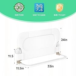 UPGOGO Folding Toddler Bed Rails for Crib,Toddler