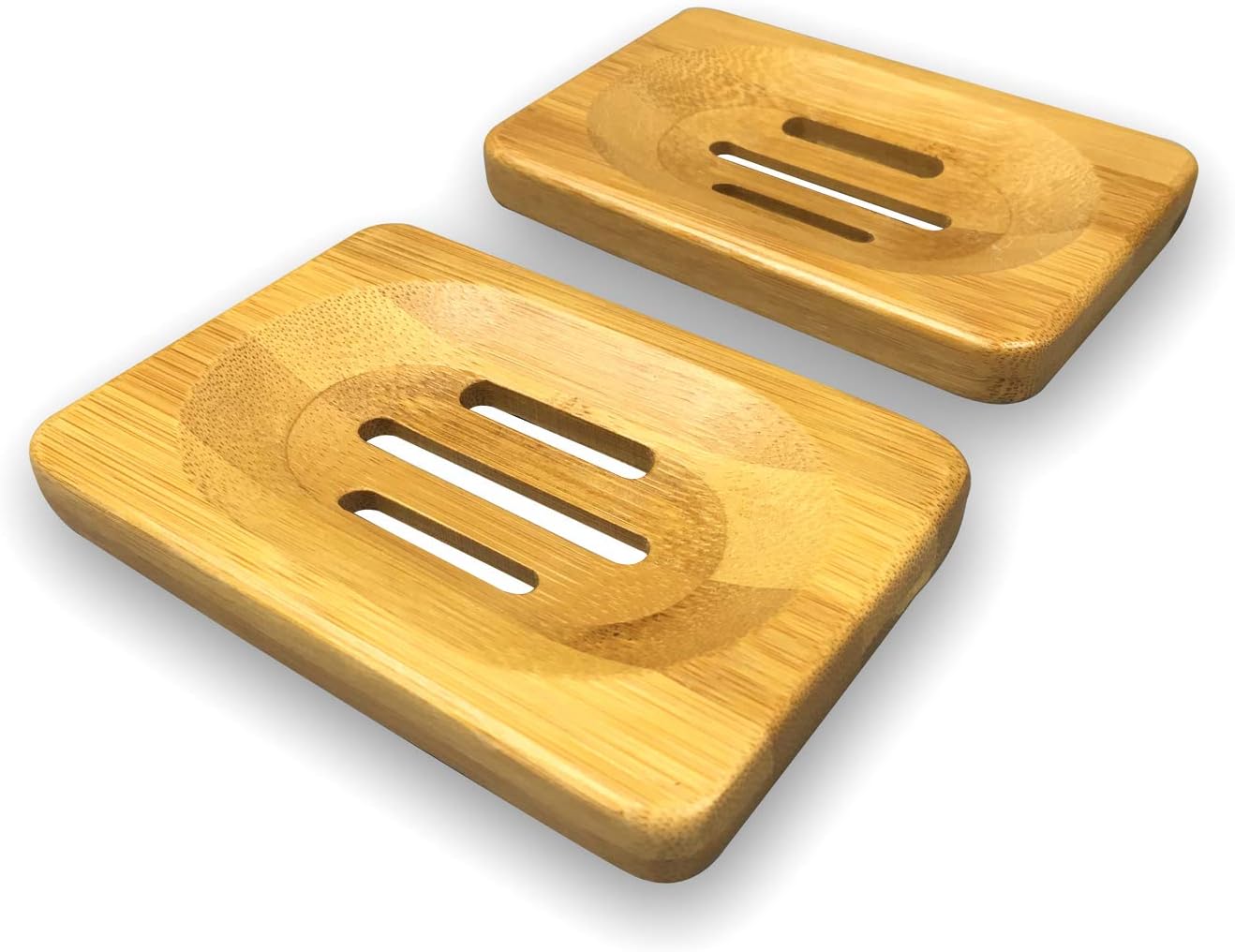 OYAMIHUI Bamboo Soap Dish,Soap Dish 2 Pack