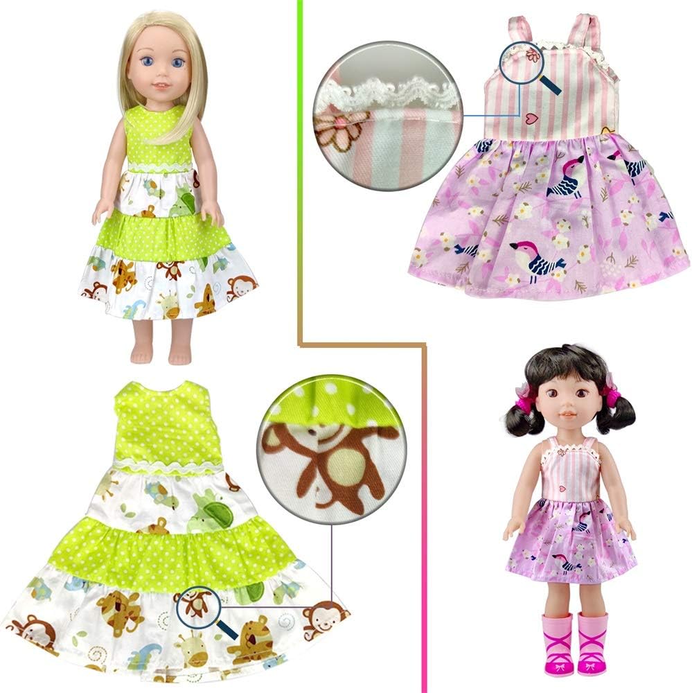 WONDOLL 10Sets DollClothes for 14inch Dolls Compatible with 14.5