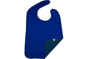 Shorewood Medical Adult Bib Clothing Protector, Waterproof, Prevents Stains. Machine Washable. Wider for Improved Coverage