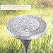 LDSS Outdoor Garden Pathway Landscape Driveway Lawn Walkway Disk Lights Underground Lighting Bright Waterproof Flood Light Solar Powered in-Ground 8 LED Lights (White), 4 Pack
