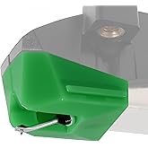 AT-VMN95E Record Player Needle Replacement Compatible with Audio-Technica AT-LP120X-USB Record Player, Elliptical Turntable Stylus Replacement for AT-VM95E Cartridge, Include Lead Wires & Stylus Brush