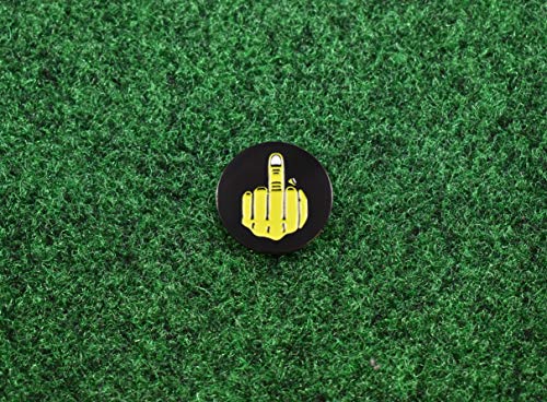 Andoji Golf Divot Repair Tool with Middle Finger Ball Marker (Red)