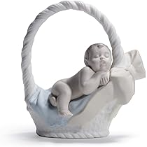 Amazon.com: LLADRÓ Newborn Boy Figurine. Porcelain Baby