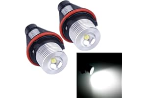 VANJING Compatible with 5W LED Angel Eyes Halo Ring Marker Light Bulb BMW 5 6 7 Series X3 X5 (Compatible with E39 E53 E60 E63