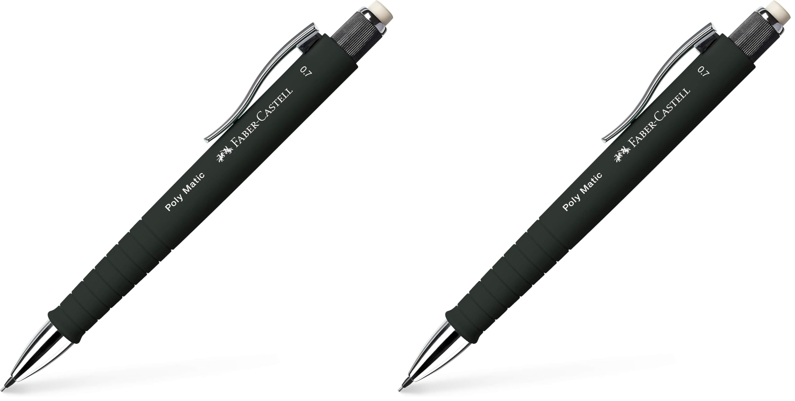 Faber-Castell Poly Matic 0.7mm Mechanical Pencil - Black (Pack of 2)