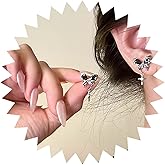 Andelaisi Boho Onyx Butterfly Stud Earrings Black Gem Butterfly Earrings Vintage Crystal Cross Dangle Earrings Personalized Butterfly Cross Earrings Jewelry for Women