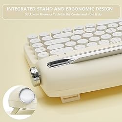 YUNZII Upgraded Wireless Typewriter Keyboard, Retro