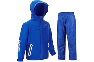 SWISSWELL Kids Rain Gear Boys Girls Waterproof Rain Suit Breathable Raincoat Rain Jacket Pants