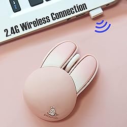 Lomiluskr Cute Bunny Wireless Mouse, Lightweight