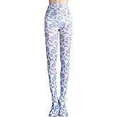 Sahabowi Women Tights, Opaque High Waist Pantyhose, Vintage Control Top Stockings