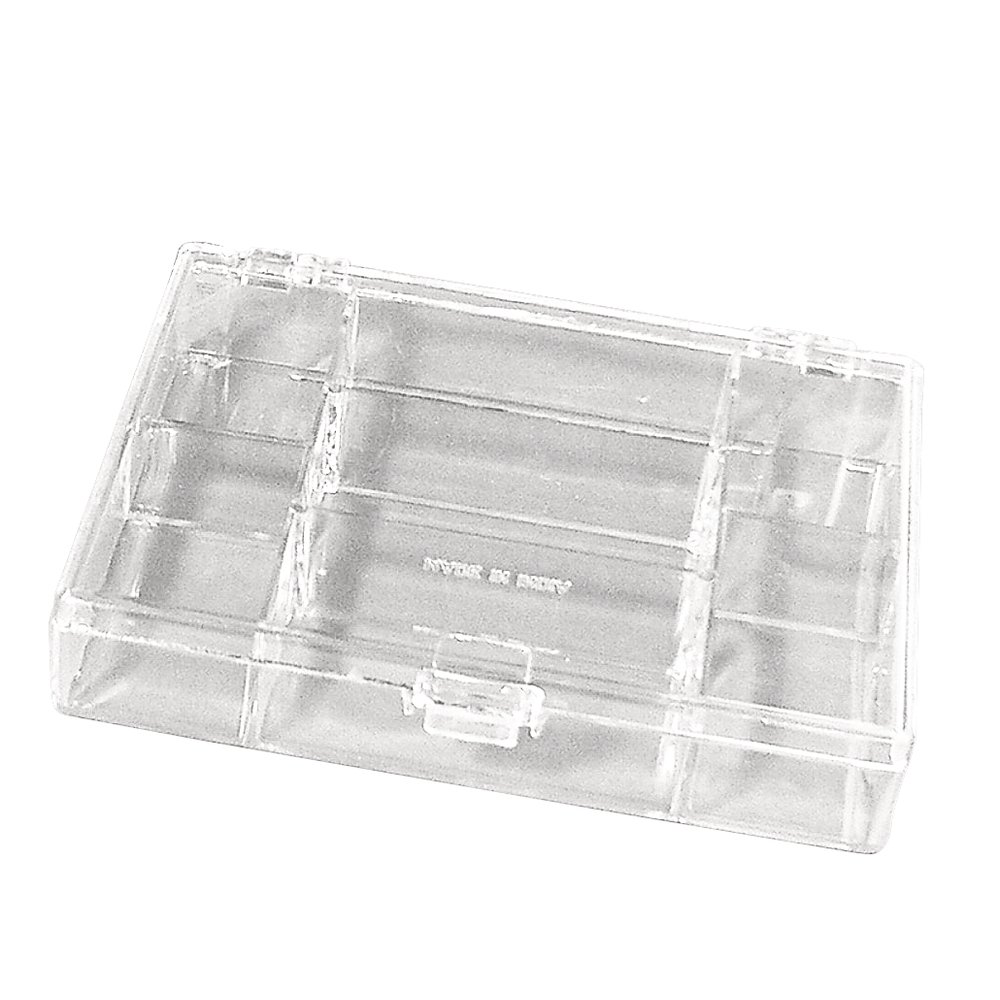 Rayher Craft Organiser Storage Box with 7 Compartments for Jewellery Making, Sewing, Home and Office, clear, 9x12cm, 3901837