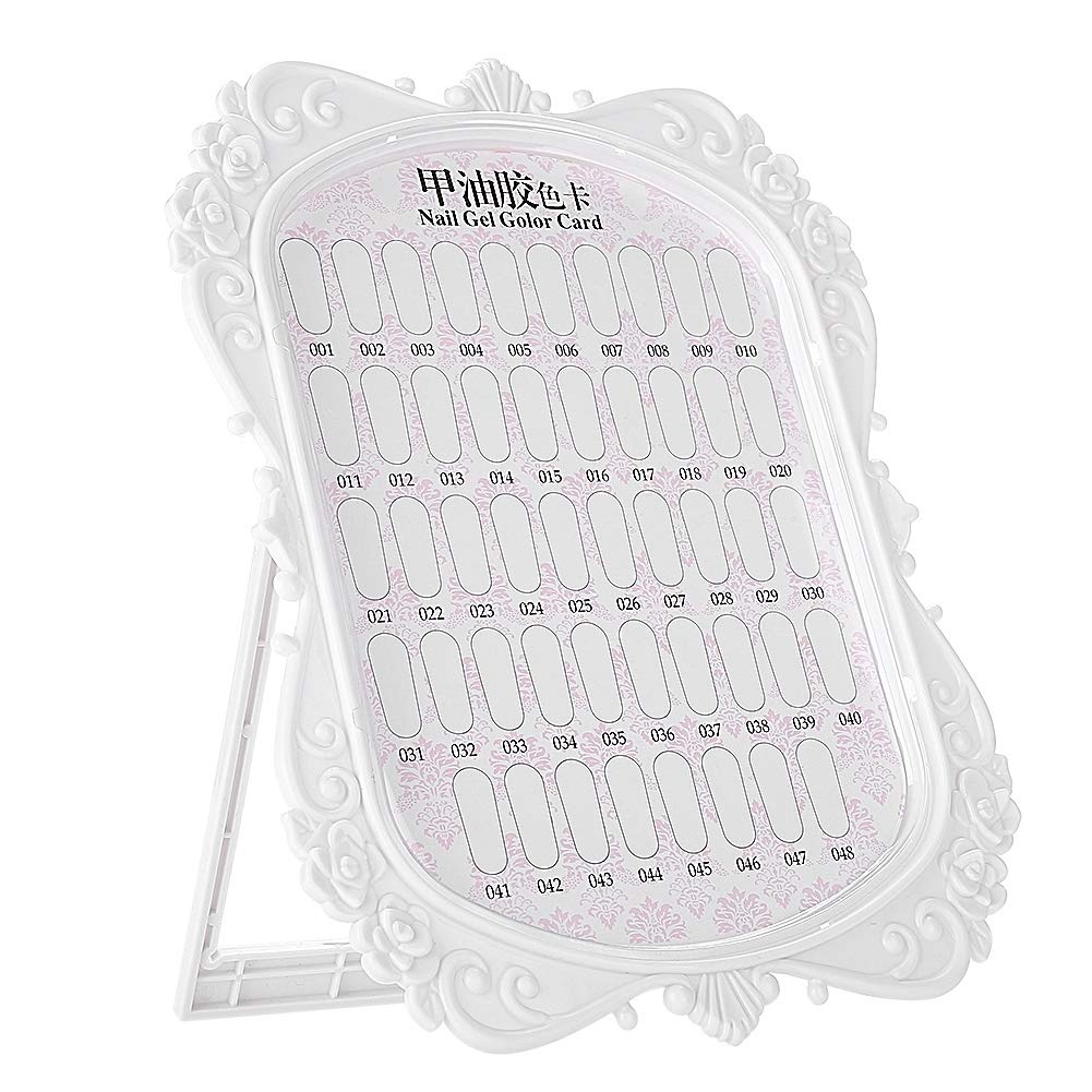 Plastic 48 Colors Nail Art Display Stand Nail Polish Gel Card Nail Practice Manicure Tool Practice Stand Display Stan